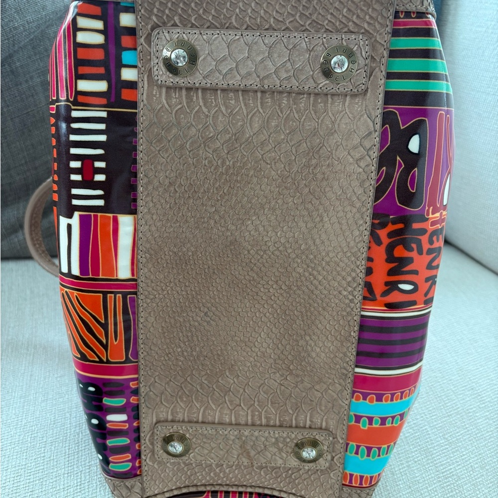 Henri Bendel Multicolor Graphic Satchel NY Limited Edition - Picture 6 of 9